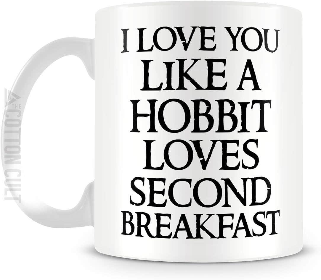 Hobbit-Inspired Ceramic Coffee Mug | Funny LOTR Gift | 11oz White Cup
