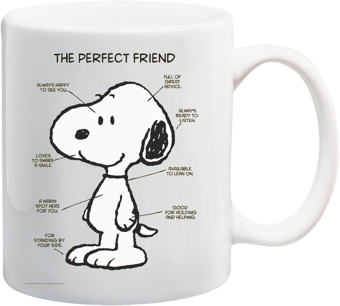 bluedot Snoopy Cerami Mug - White, Microwave Safe