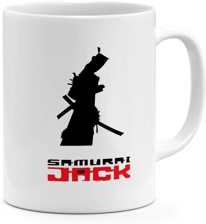 Loud Universe Jack Samurai White Ceramic 11oz Coffee Mug - Microwave Safe