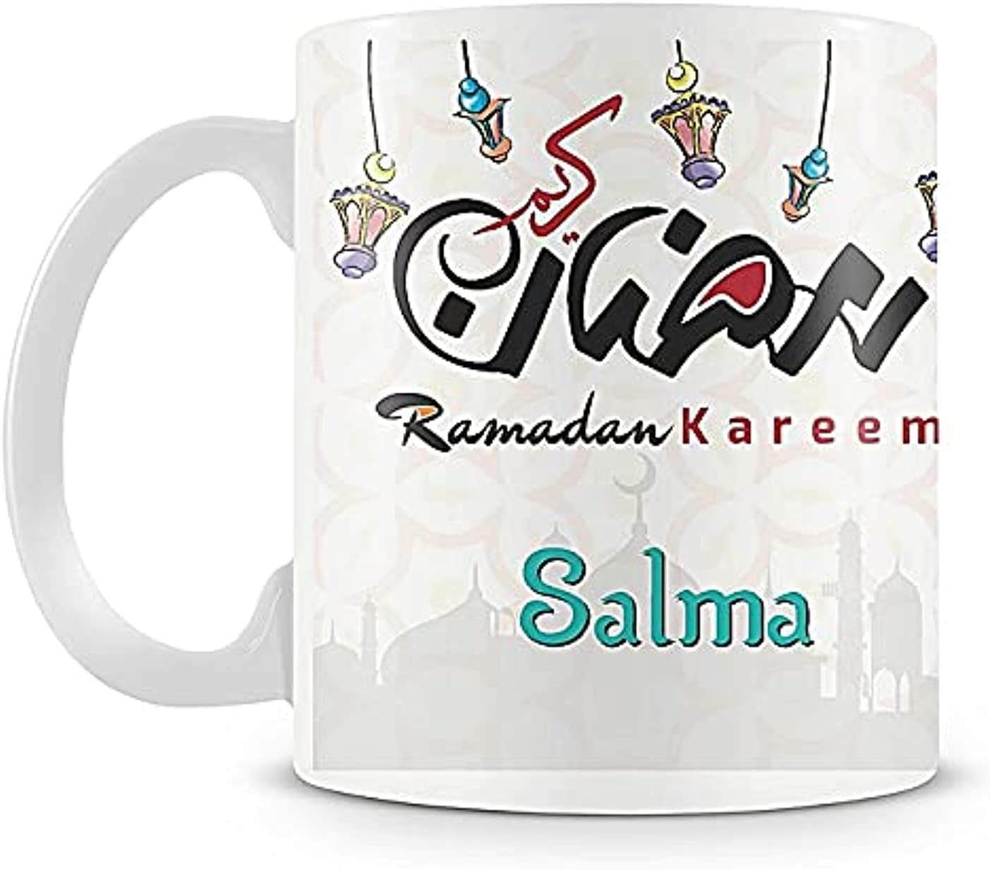 PrintHouse Ramadan White Ceramic Printed Mug - Personalized Gift