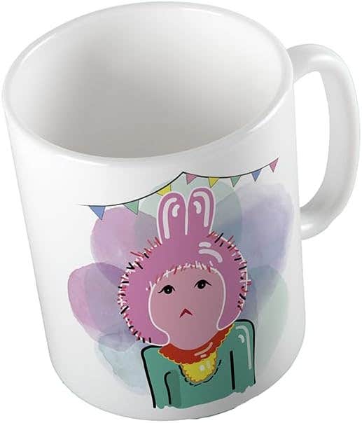 Ramadan Ceramic Printed Mug - 300ml Capacity - Silver - Classic Style