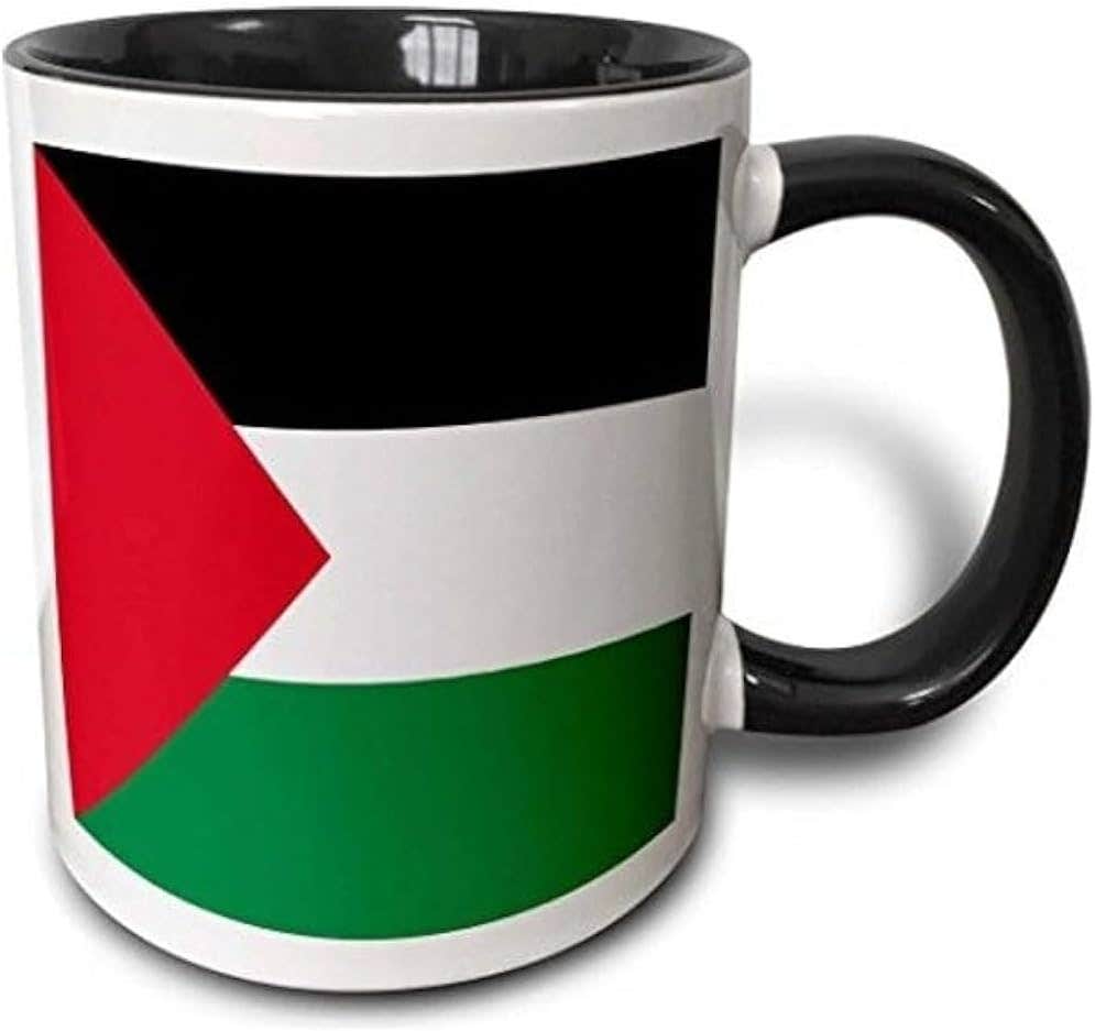 RYN Palestinian Flag Ceramic Coffee Mug - White 11oz