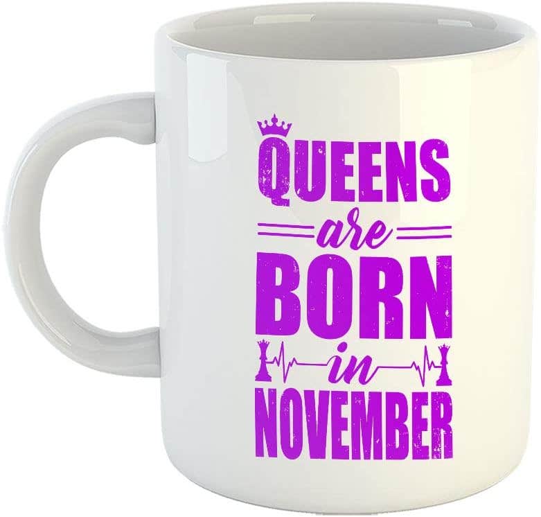 Happu November Birthday Wishes Ceramic Coffee Mug - 325ml White