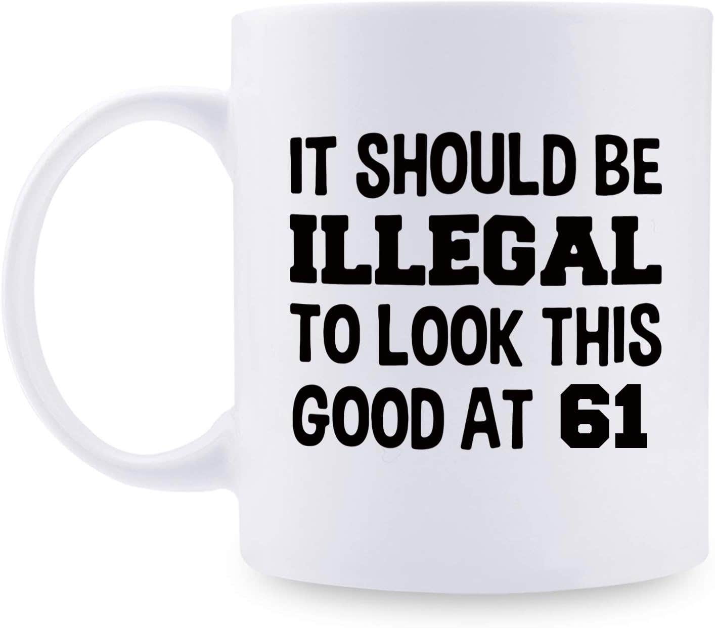 61st Birthday Gifts for Men - Funny 1958 Coffee Mug - White Ceramic 11oz