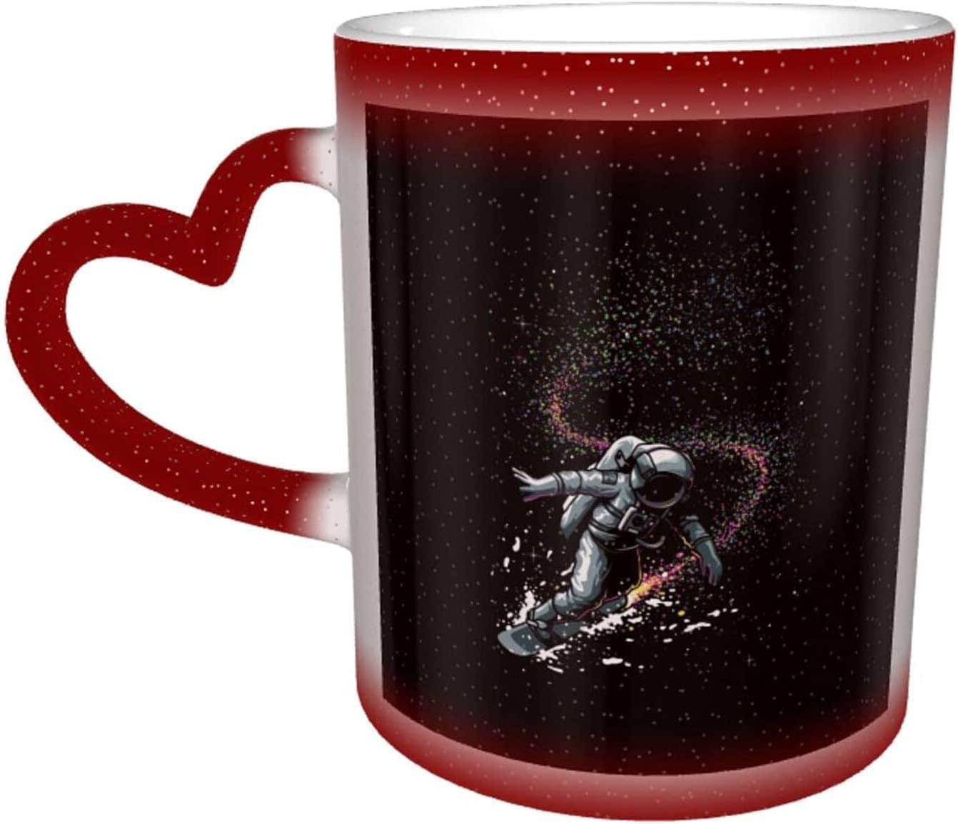 Travel Mug Insulated Astronaut Heat Sensitive Color Changing Color Cup Changing Mug in The Sky Coffee Mugs Personalized Gifts