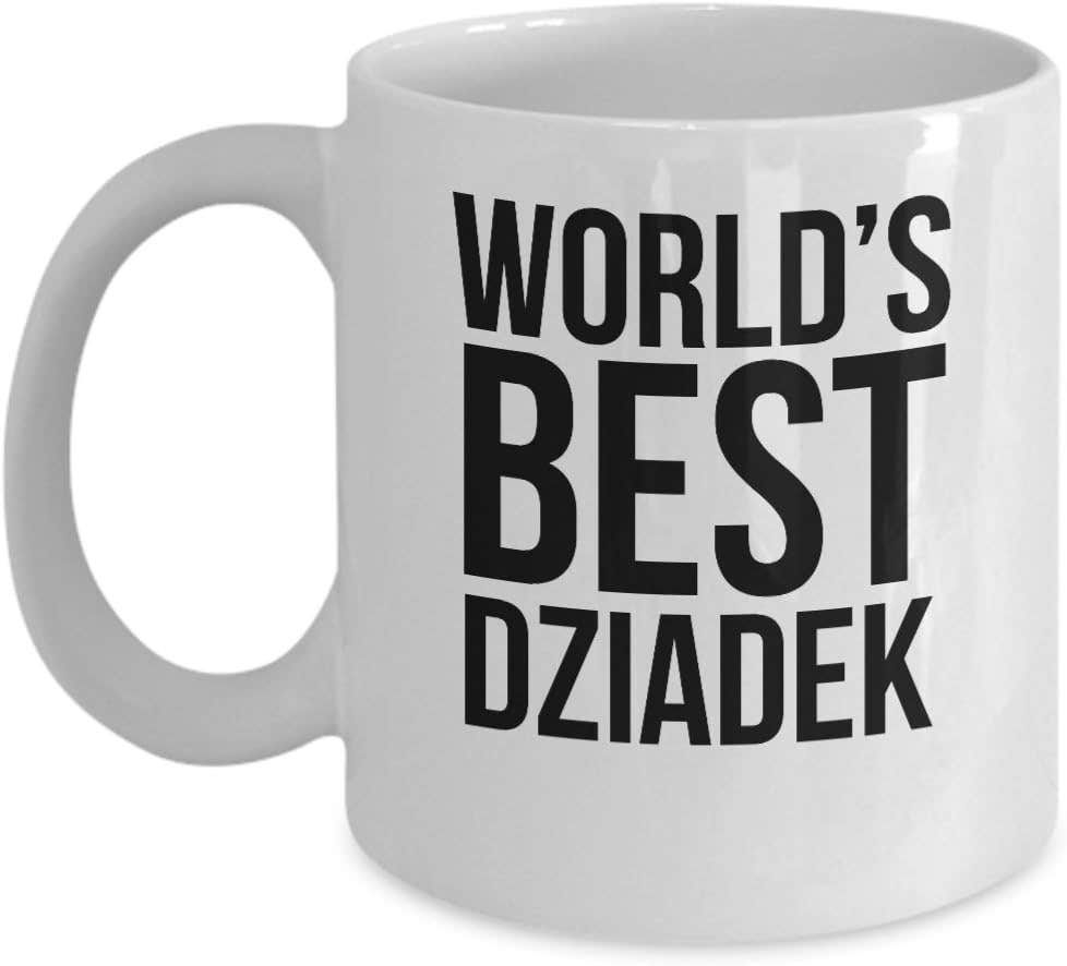 Polish Grandfather Ceramic Coffee Mug - 11 oz White Cup