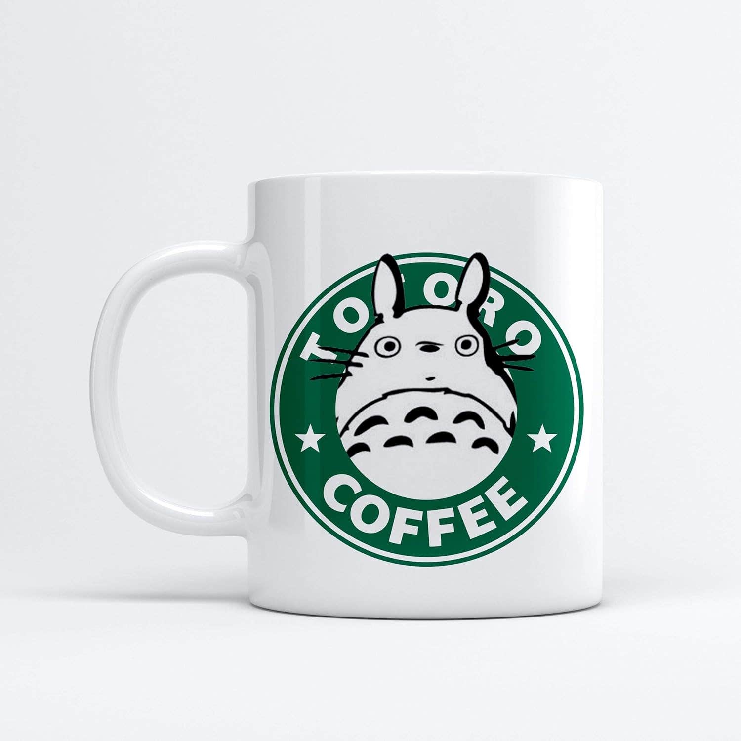 Totoro Green Ceramic Anime Mug with Storage Feature