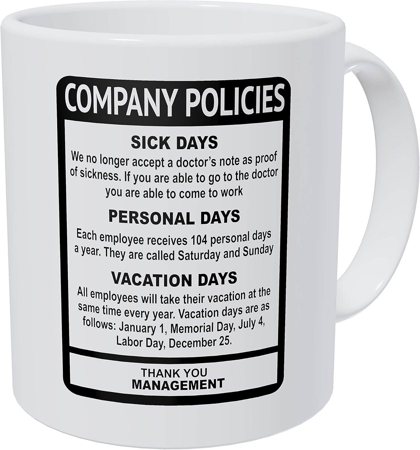 Wampumtuk Funny Boss Employee Work Office Ceramic Coffee Mug