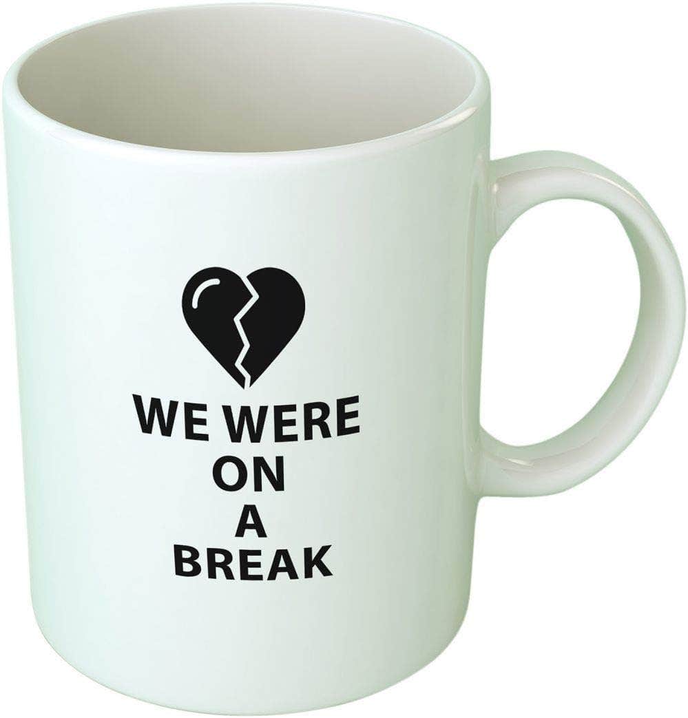 Fast-print Ceramic Printed Mug - We Were On A Break - White & Black