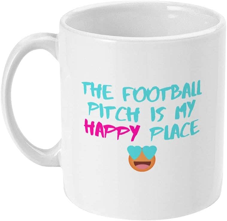 Football Quote Ceramic Mug Cup - Perfect Gift for Women, Girls, Players, Coaches - Microwave Safe, 11oz
