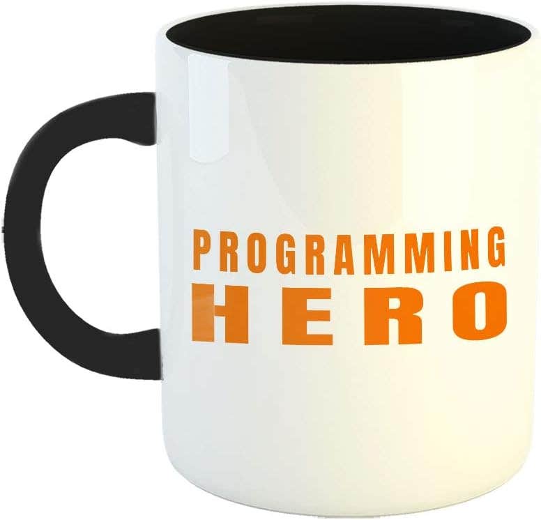 Happu Printed Ceramic Coffee Mug - 325ml Black-3 Tone - Engineer Quotes