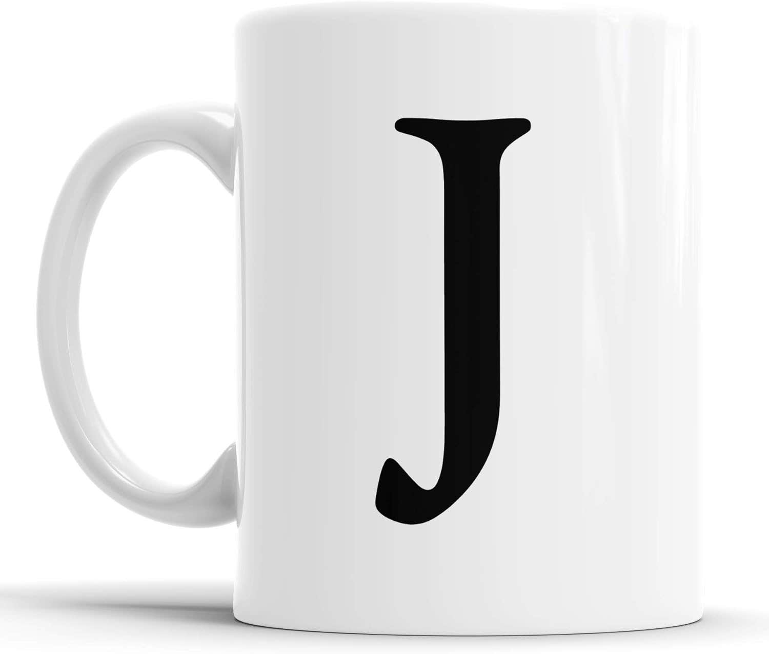 Faithful Prints Alphabet Mug - Ceramic Letter M Initial Coffee Cup