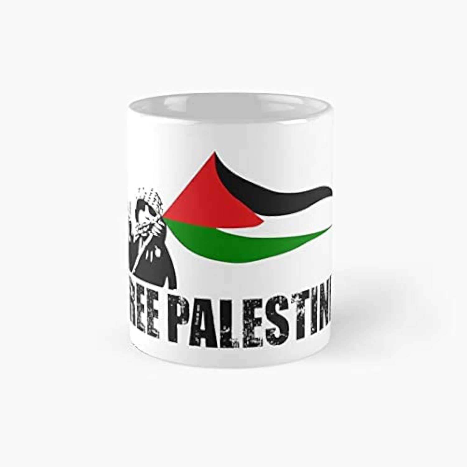 Classic Free Palestine Ceramic Mug | White 11 Oz - Microwave Safe