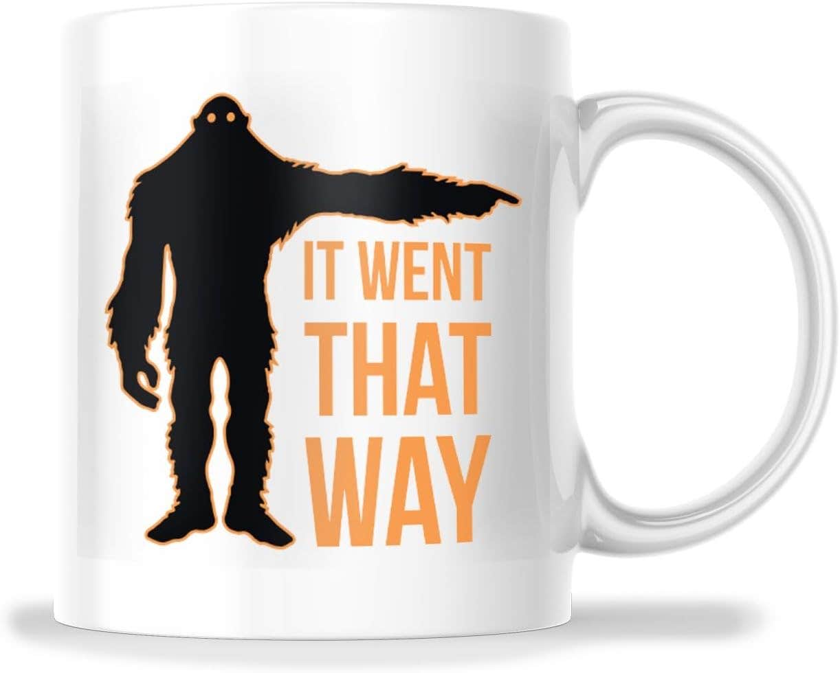 Bigfoot Yeti Ceramic Coffee Mug | 11oz | Microwave Safe | White