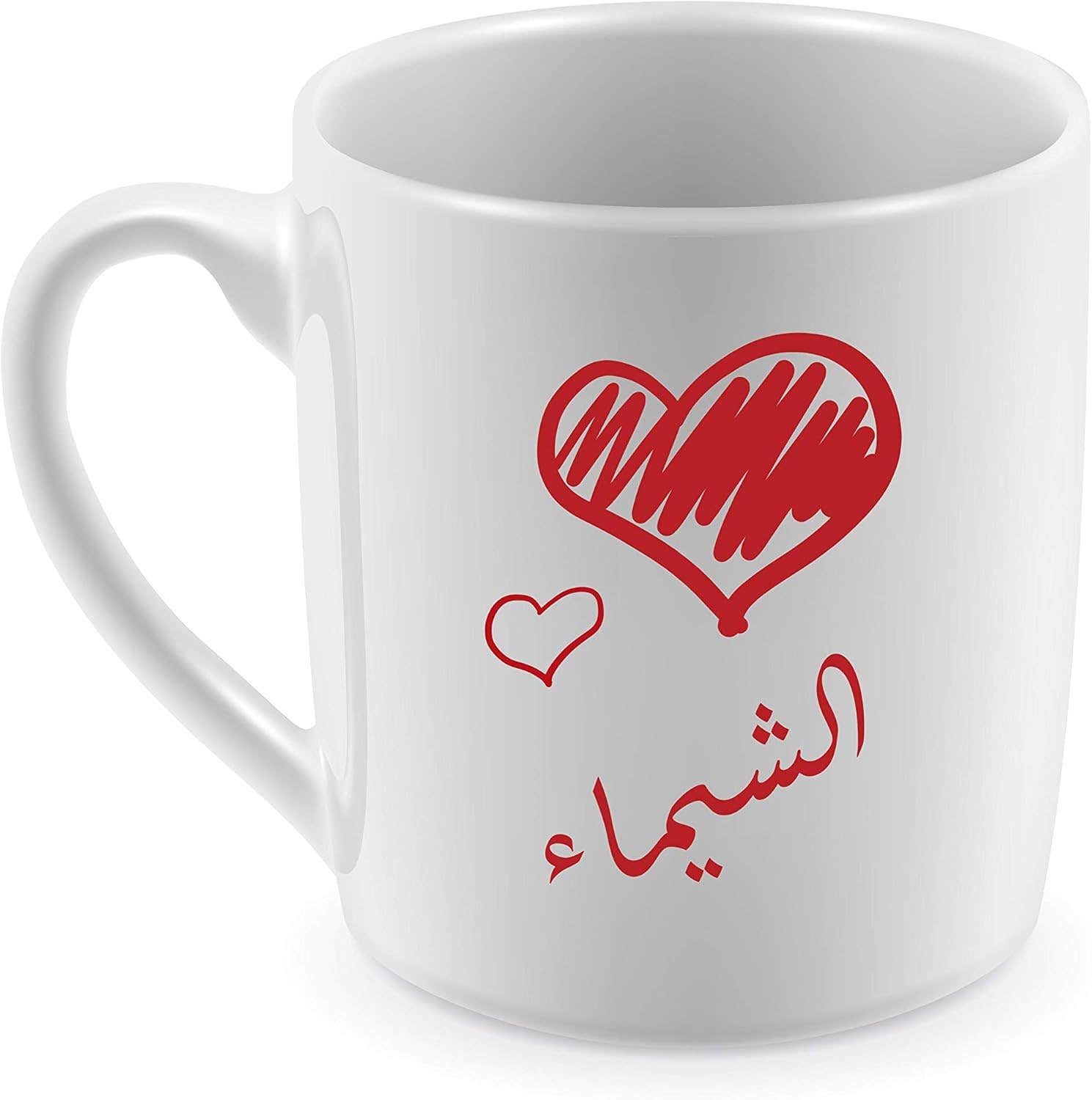 AlShimaa Name Ceramic Mug - Lightweight White Coffee/Tea Cup