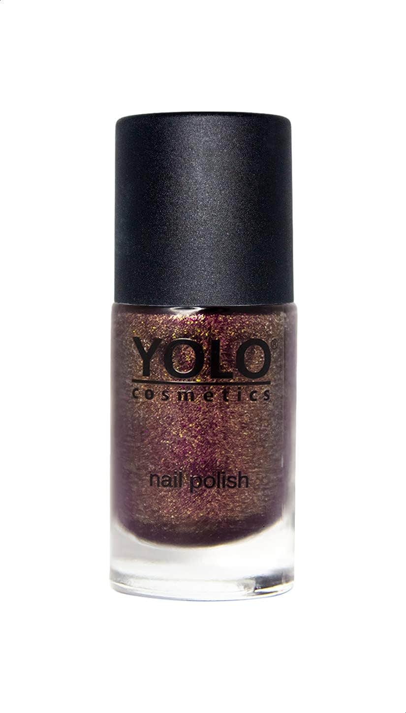 YOLO Gold Glitter Nail Polish - Mermaid Inspired Under the Sea Vibes