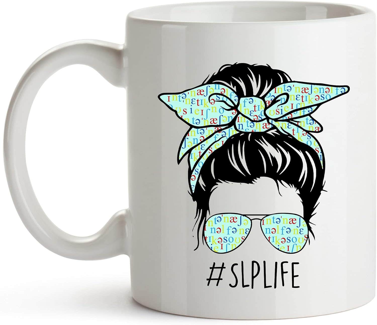 YouNique Designs SLP Speech Language Pathology Coffee Mug, 11oz White, Microwave Safe