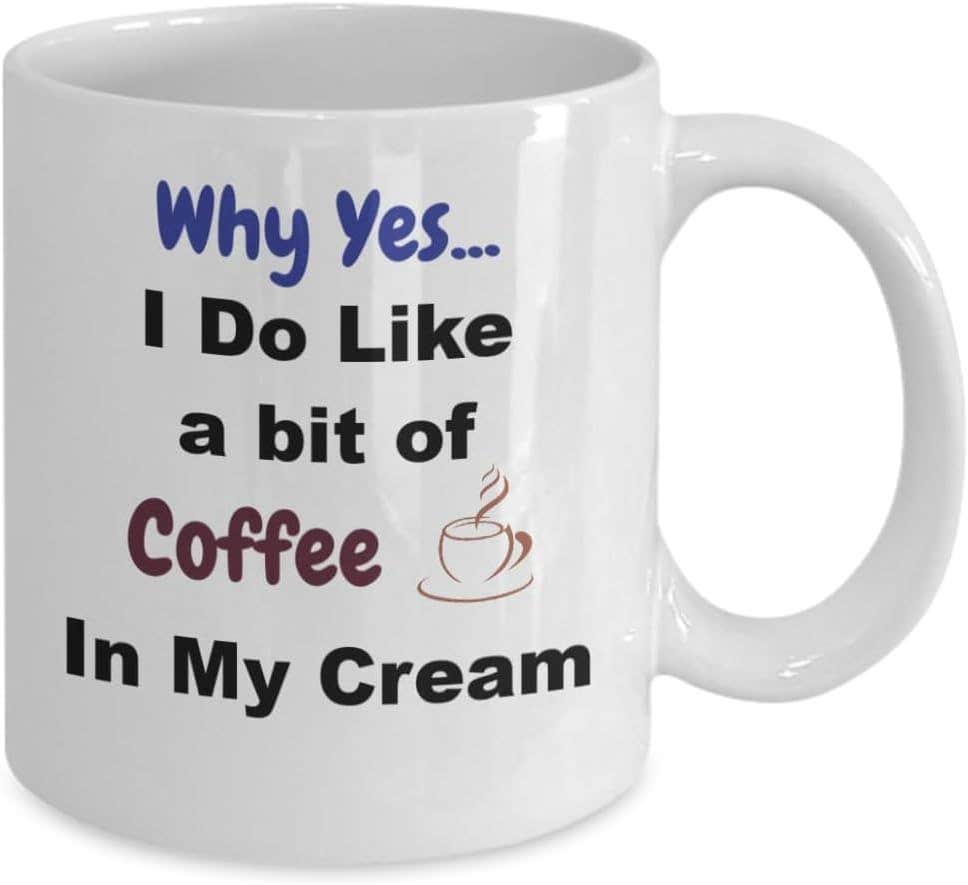 Porcelain Coffee Mug - Funny "Thanks a Latte" Design - Dishwasher & Microwave Safe