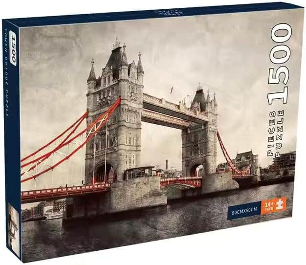 1500-Piece London Bridge Jigsaw Puzzle Set | High Quality Cardboard | 60x80 cm
