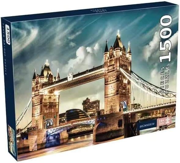 London Tower Bridge 1500-Piece Jigsaw Puzzle for Adults, High Quality Cardboard, 60x80cm