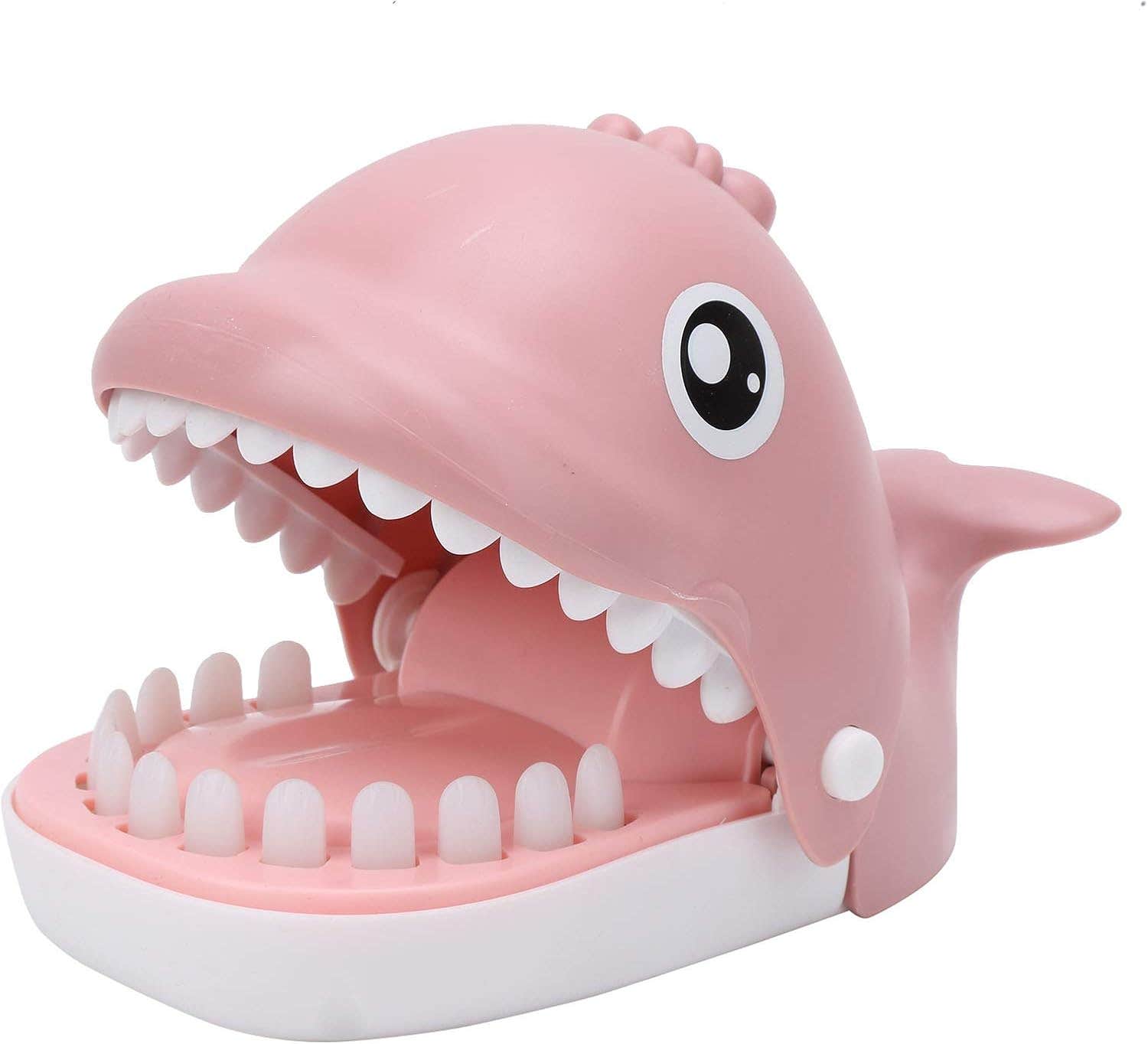 Bagima Bite Hand Whale Pink Funny Toy for Kids - Interactive Stress Relief Game