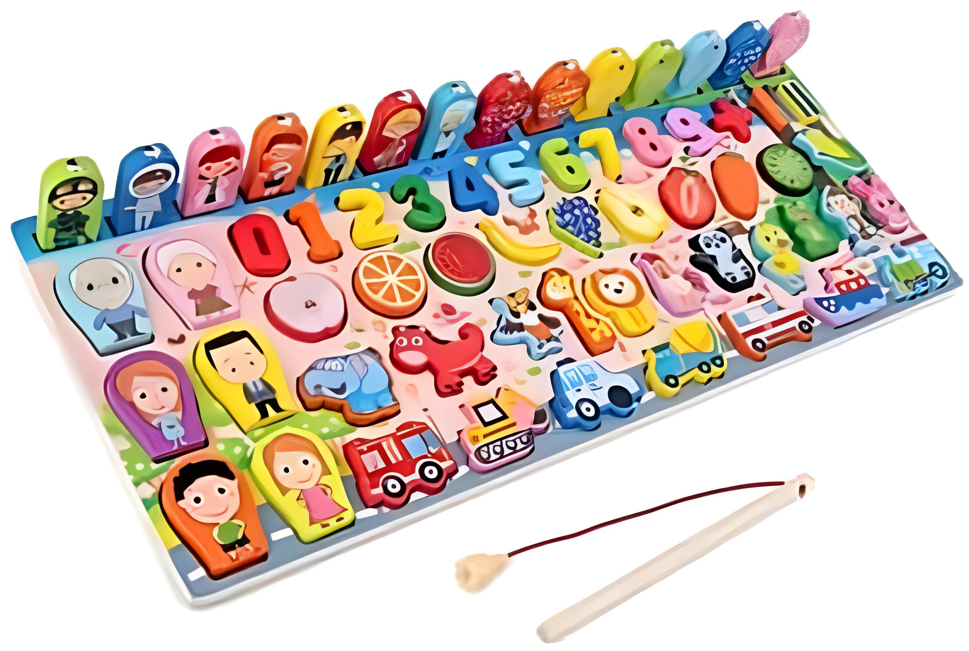 Wooden Number Puzzle Shape Sorter Game | Educational Toy