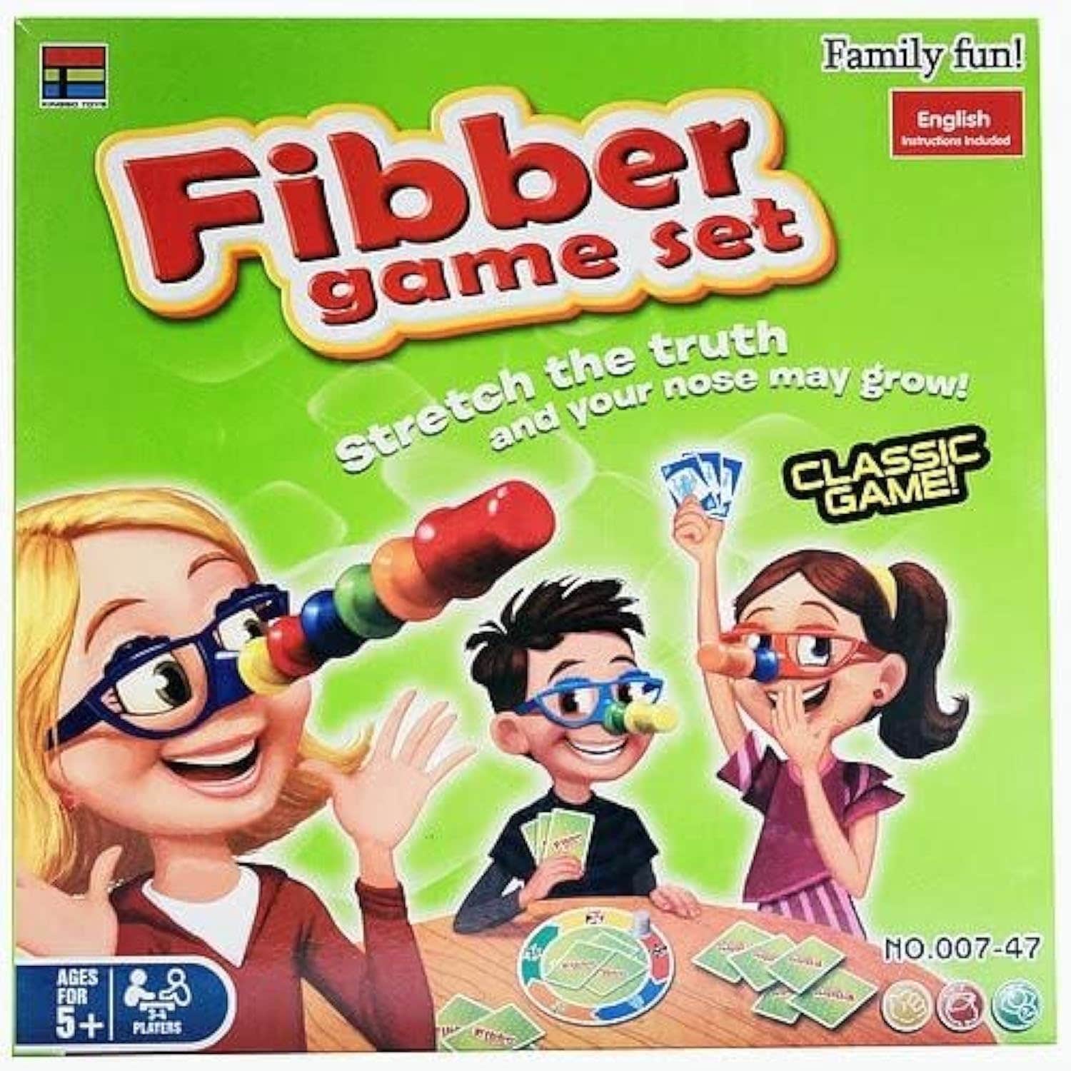 Generic Fibber Board Game Set for Kids and Adults - Multicolor Plastic Toy