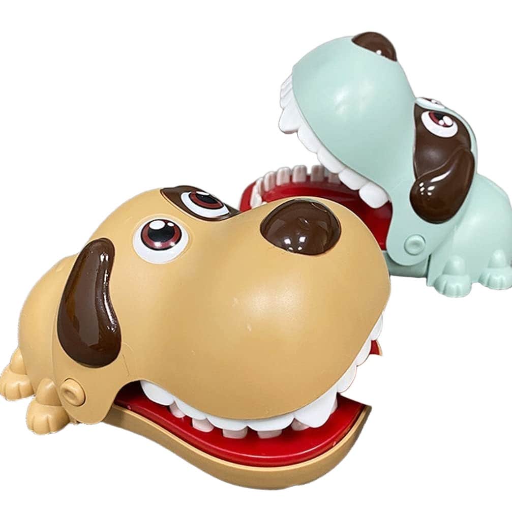 Interactive Dog Biting Finger Game Toy for Kids and Adults - Multicolor Plastic - Parent-Child Activity