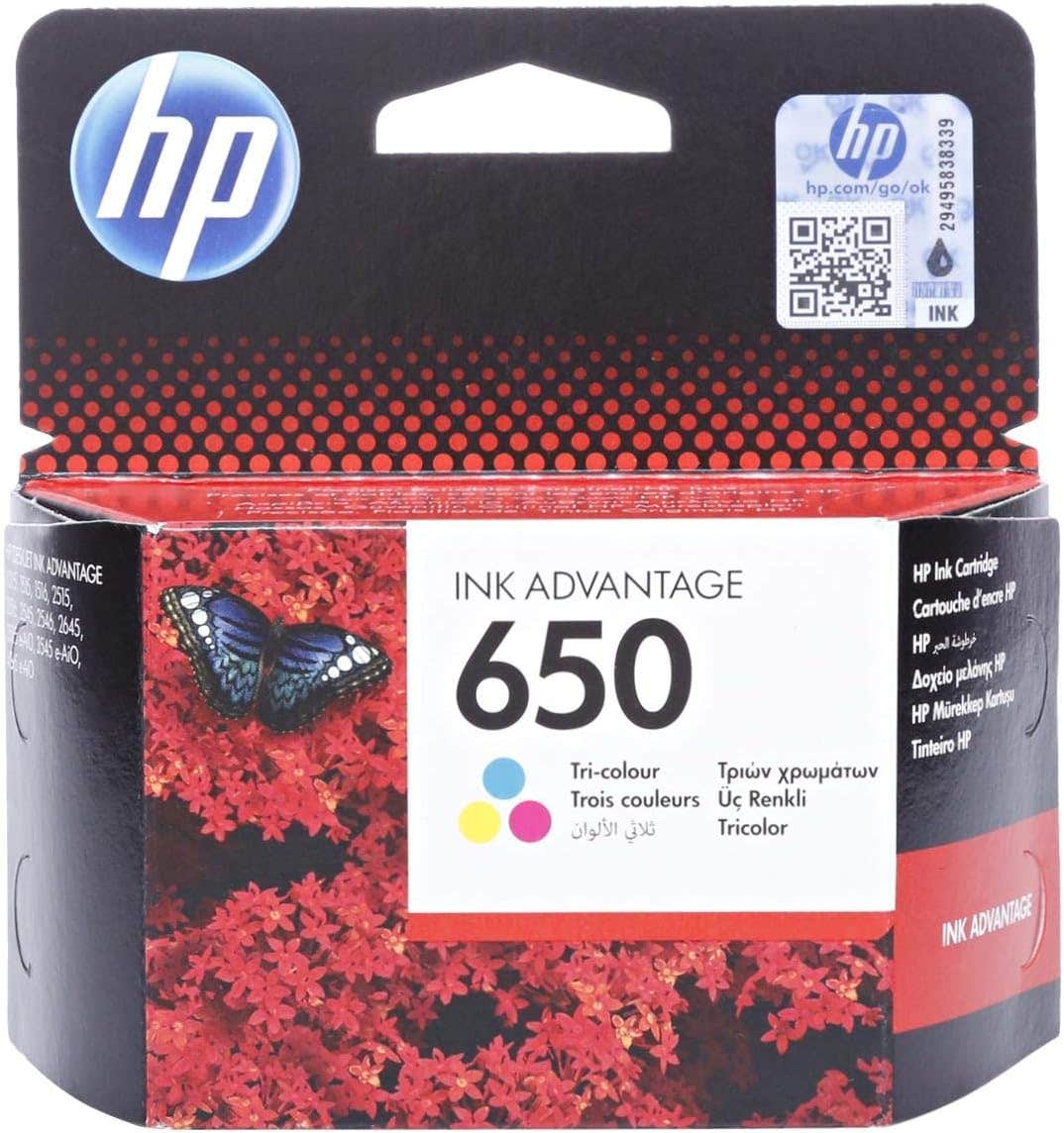 "HP 650 Multi-Color Ink Cartridge - Genuine Printer Accessory from HP Store"