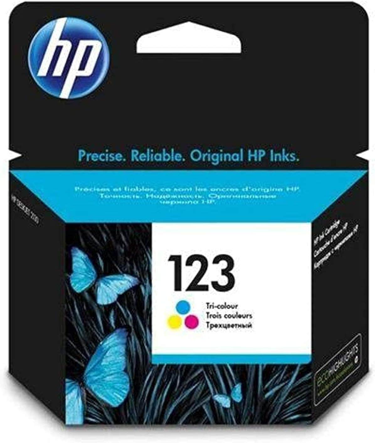 "HP 123 Original Tri-color Ink Cartridge, F6V16AE, Multi Color, From HP Store"