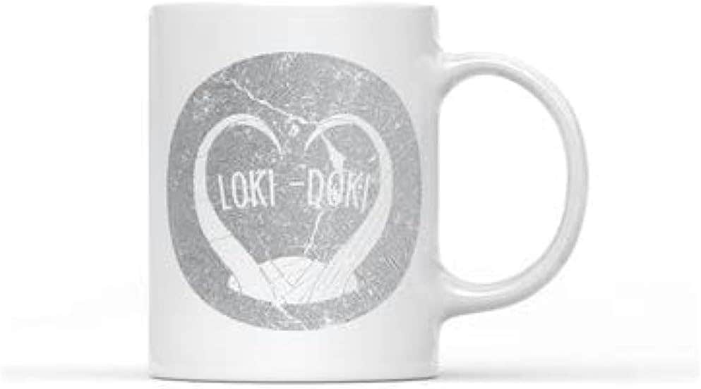 RYN PRINTED DESIGN Loki Doki Printed Coffee Mug White/Grey 250ml