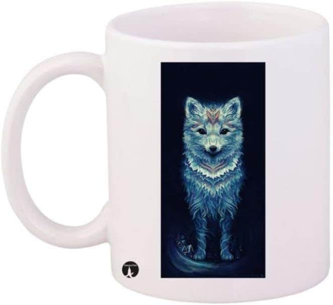 RYN Printed Wolf Mug - Premium Ceramic, 350ml Capacity
