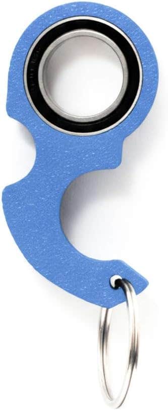 keychain Ninja Swivel keychains,(Metal spinner finger- Plastic 3D Body) keychain tips to relax portable car or bike swivel keychains for boys, men and women Shape 1 Blue