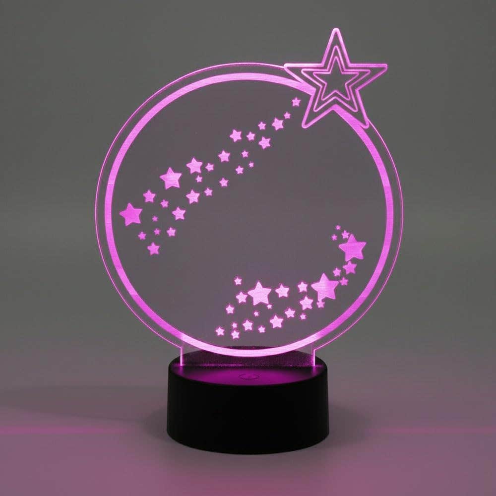 3D Lamp Acrylic Star Lamp 16 Color Changing RGB Base Lamp Remote Control Night Light Desk Bedroom Lamp 3D Lamp