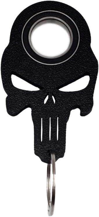 keychain Ninja Swivel keychains,(Metal spinner finger- Plastic 3D Body) keychain tips to relax portable car or bike swivel keychains for boys, men and women Punisher