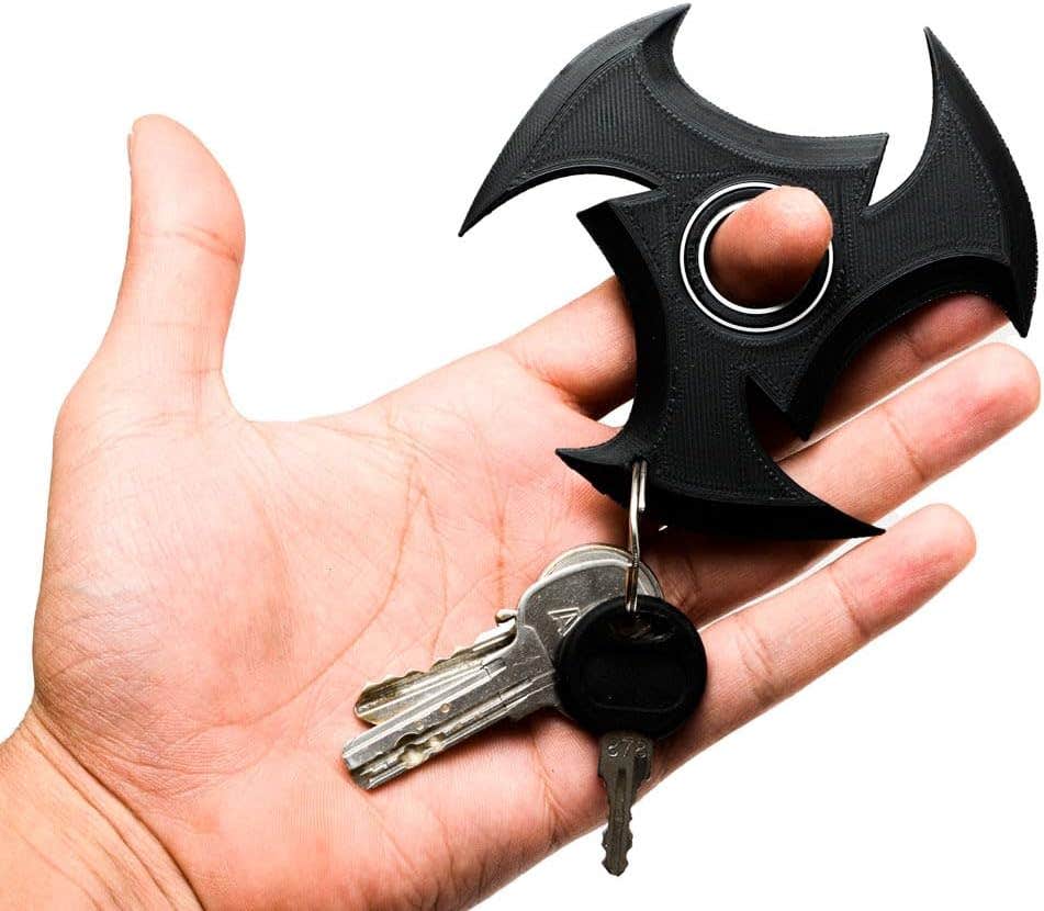 keychain Ninja Swivel keychains,(Metal spinner finger- Plastic 3D Body) keychain tips to relax portable car or bike swivel keychains for boys, men and women Shape 5