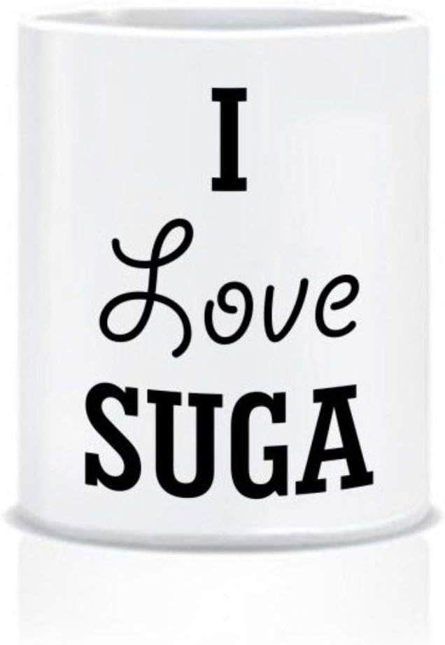 BTS Suga Character Ceramic Mug - Microwave Safe, White