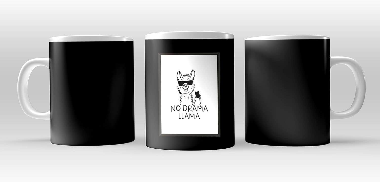 Ceramic Mug Quotes -No Drama- print_6883-1pcs