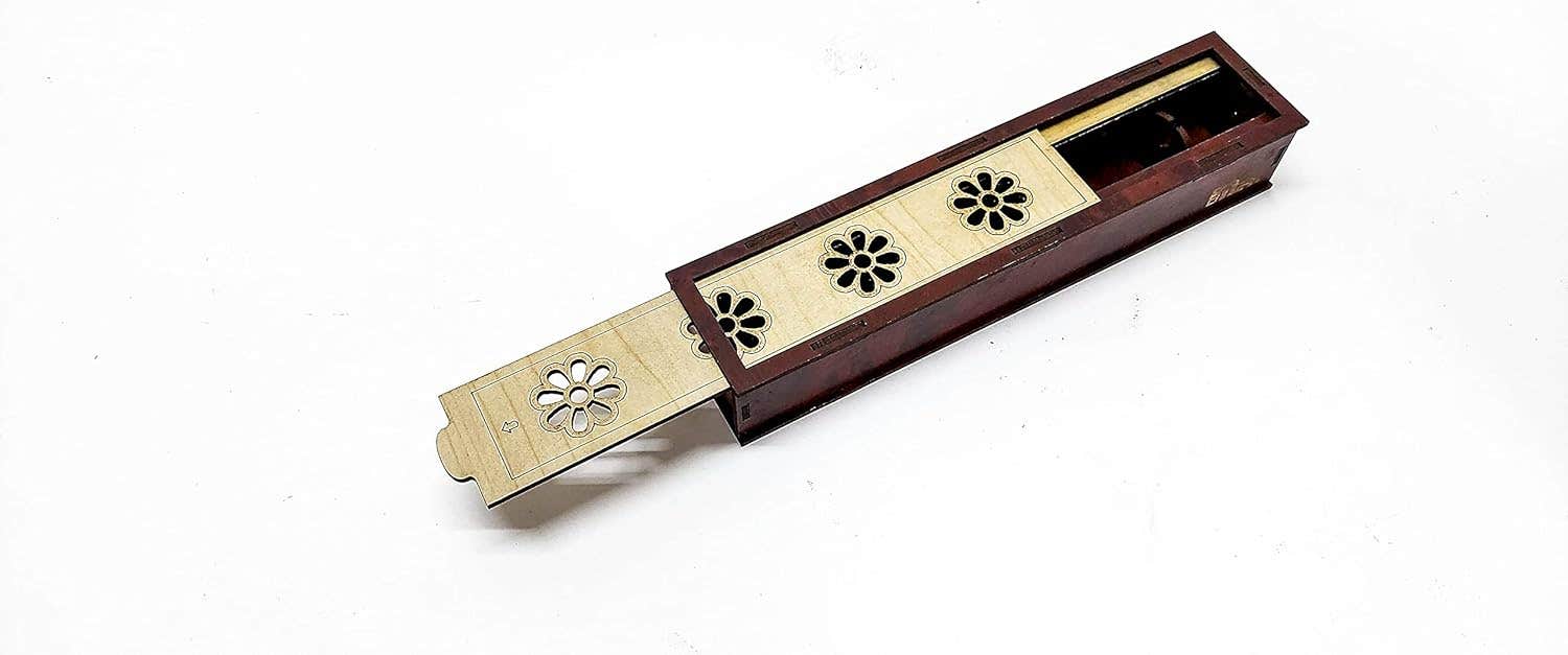 Merk Design Wooden Incense Burner for Short Incense Sticks (25cm)