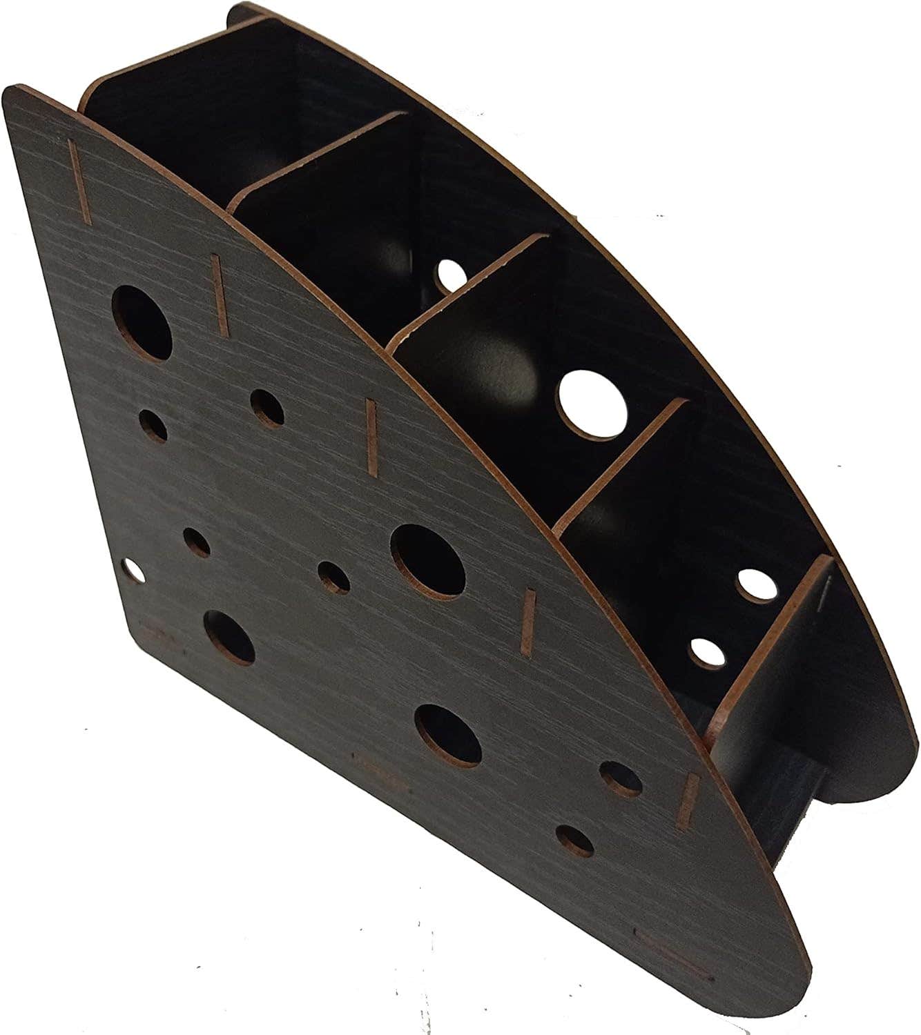 Elbanhawe Wood Remote Control holder - 4 rack - Black 004