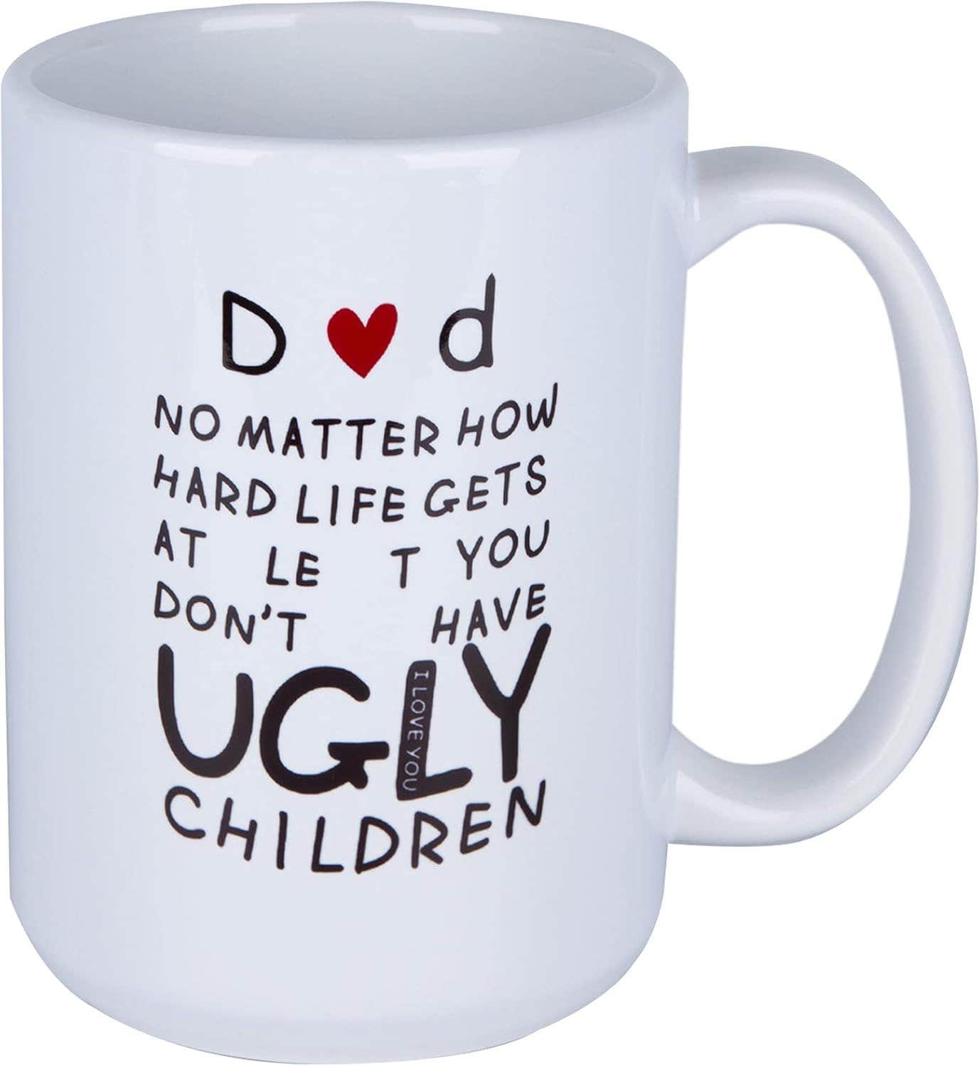 TNOIE Funny Dad Coffee Mug - 15oz Ceramic, Microwave Safe