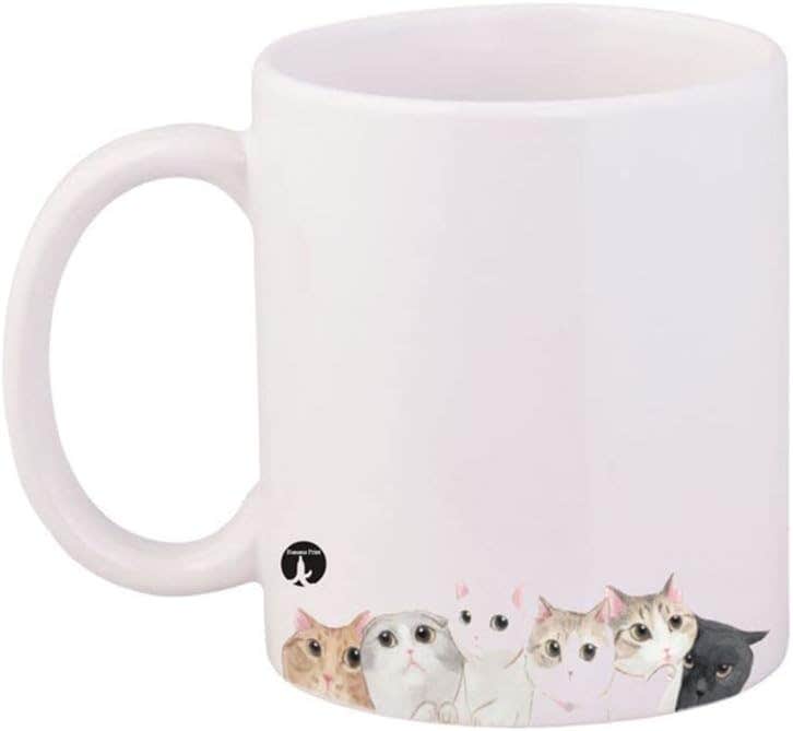 Printed Ceramic Coffee Mug - Multicolor, Heavy Duty, 11oz