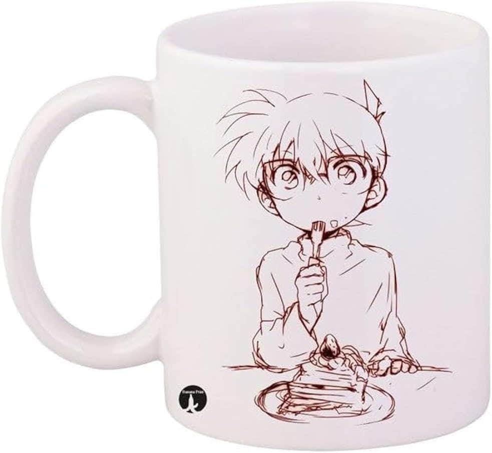 Anime Detective Conan White/Brown Ceramic Mug 11oz - Gift-Ready
