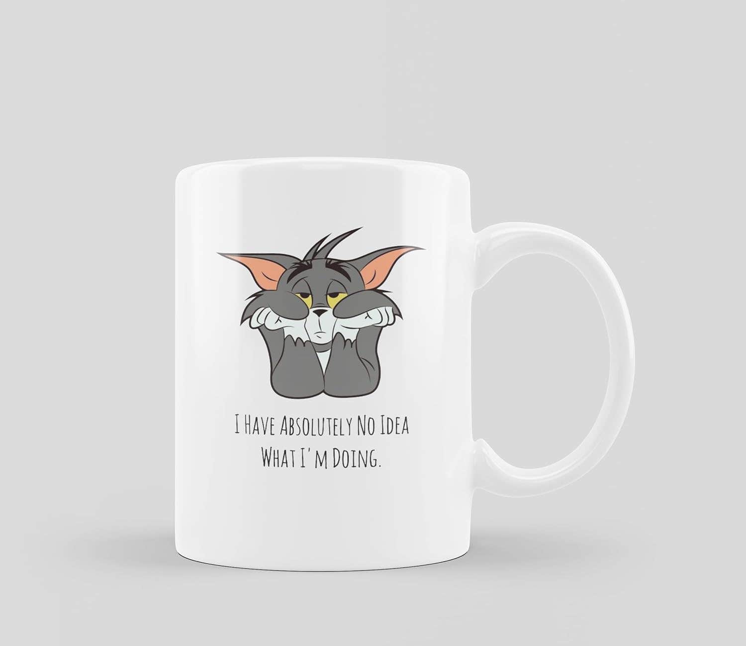 Porcelain Funny Quotes Coffee Mug - 250ml Capacity