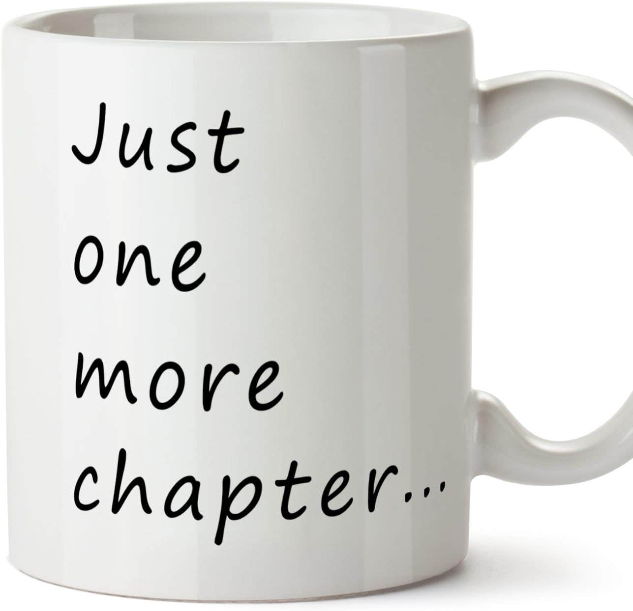 MUGFFINS Original Ceramic Breakfast Mug - Reading Lovers Gift - 350ml White Cup