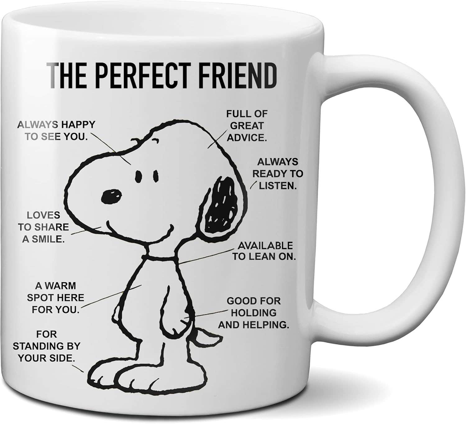 Mugtime Snoopy Perfect Friend Ceramic Coffee Tea Mug Cup - 330ml