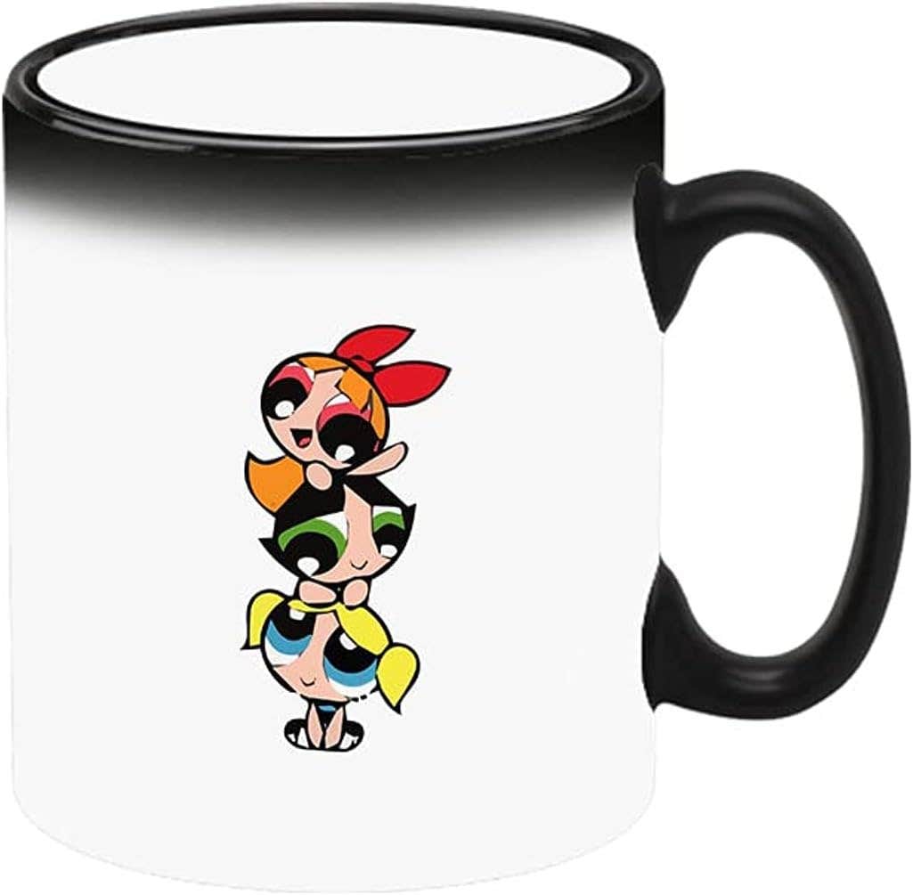 Color Changing Heat Sensitive Magic Mug - Multicolour Ceramic with Rotating Handle