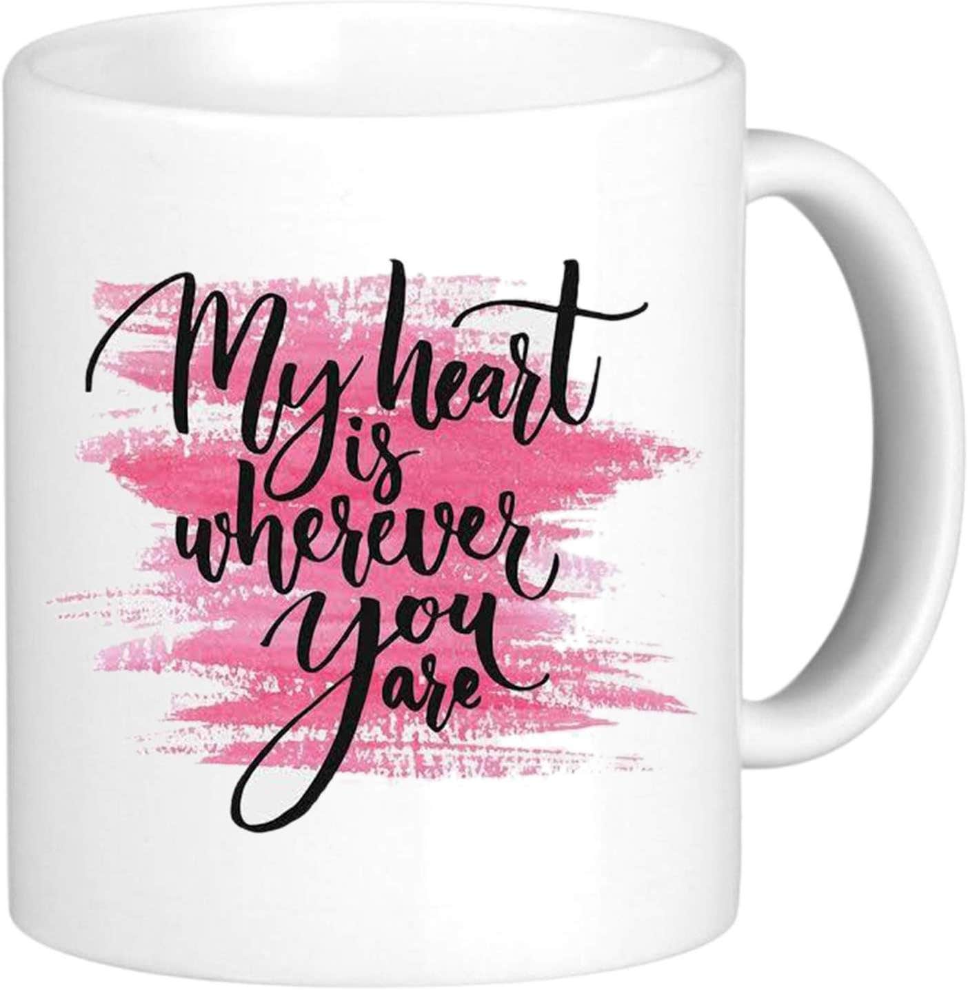FARKRAFT Ceramic Coffee Mug - 1 Piece, White, 330 ml