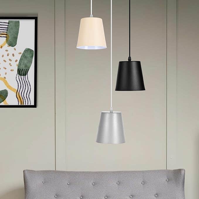 Generic Modern Tri-Color Aluminum Ceiling Lamp - Semi Flush Mount