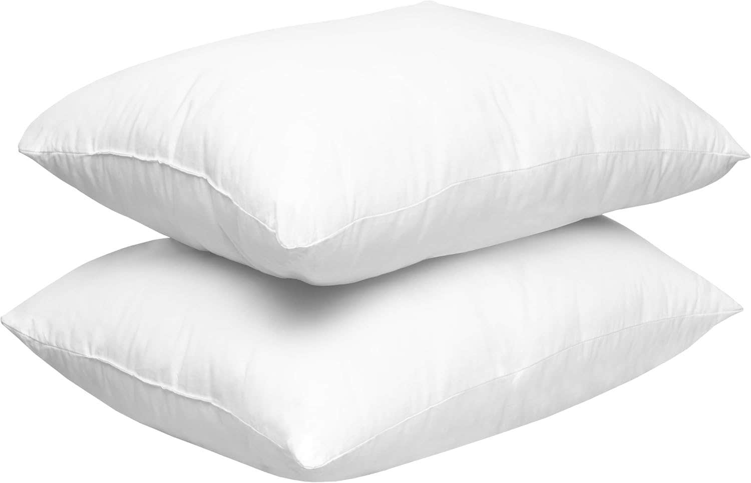 Generic 2-Pack White Fiber Bed Pillows 50x70 cm - Soft & Comfortable